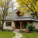 ank1.ru | Комбинированные дома: клееный брус + камень + стекло